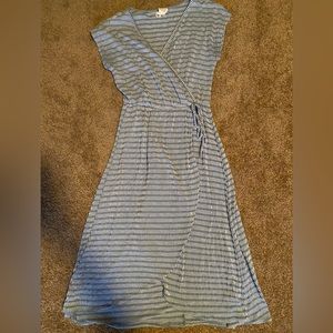 Blue Stripped Maxi Dress